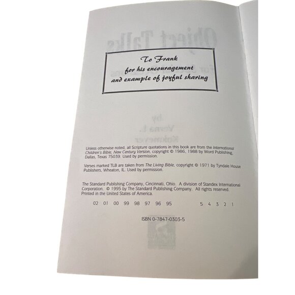 Object Talks For Special Occasions By Verna L. Kokmeyer Paperback Vintage 1995 - Picture 3 of 4